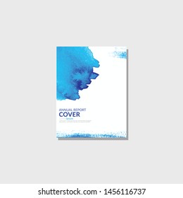 Cover design template for annual report. Abstract modern vector illustration. Cover presentation on a4. Abstract presentation templates. Flyer text font. Ad flyer text. White a4 brochure cover design