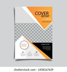 Cover design template for annual report. Abstract modern vector illustration. Cover presentation on a4. Abstract presentation templates. Flyer text font. Ad flyer text. White a4 brochure cover design