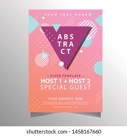 Cover design template for annual report. Abstract modern vector illustration. Cover presentation on a4. Abstract presentation templates. Flyer text font. Ad flyer text. White a4 brochure cover design