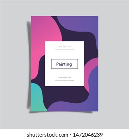 Cover design template for annual report. Abstract modern vector illustration. Cover presentation on a4. Abstract presentation templates. Flyer text font. Ad flyer text. White a4 brochure cover design