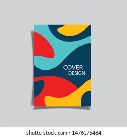 Cover design template for annual report. Abstract modern vector illustration. Cover presentation on a4. Abstract presentation templates. Flyer text font. Ad flyer text. White a4 brochure cover design