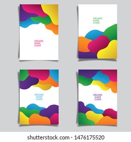 Cover design template for annual report. Abstract modern vector illustration. Cover presentation on a4. Abstract presentation templates. Flyer text font. Ad flyer text. White a4 brochure cover design