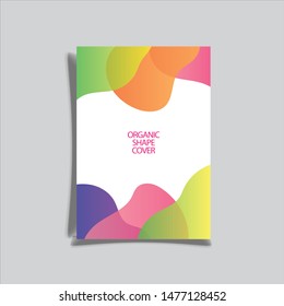 Cover design template for annual report. Abstract modern vector illustration. Cover presentation on a4. Abstract presentation templates. Flyer text font. Ad flyer text. White a4 brochure cover design