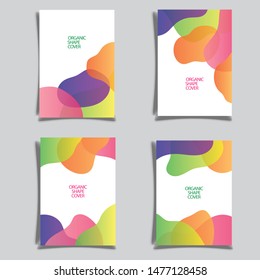 Cover design template for annual report. Abstract modern vector illustration. Cover presentation on a4. Abstract presentation templates. Flyer text font. Ad flyer text. White a4 brochure cover design