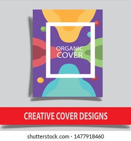 Cover design template for annual report. Abstract modern vector illustration. Cover presentation on a4. Abstract presentation templates. Flyer text font. Ad flyer text. White a4 brochure cover design
