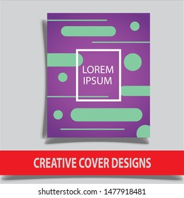 Cover design template for annual report. Abstract modern vector illustration. Cover presentation on a4. Abstract presentation templates. Flyer text font. Ad flyer text. White a4 brochure cover design