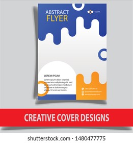 Cover design template for annual report. Abstract modern vector illustration. Cover presentation on a4. Abstract presentation templates. Flyer text font. Ad flyer text. White a4 brochure cover design