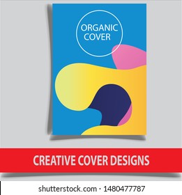 Cover design template for annual report. Abstract modern vector illustration. Cover presentation on a4. Abstract presentation templates. Flyer text font. Ad flyer text. White a4 brochure cover design