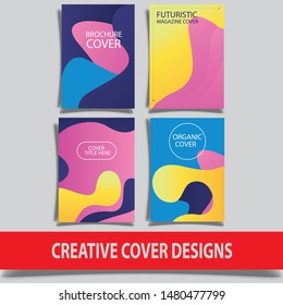 Cover design template for annual report. Abstract modern vector illustration. Cover presentation on a4. Abstract presentation templates. Flyer text font. Ad flyer text. White a4 brochure cover design