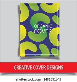 Cover design template for annual report. Abstract modern vector illustration. Cover presentation on a4. Abstract presentation templates. Flyer text font. Ad flyer text. White a4 brochure cover design