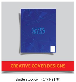 Cover design template for annual report. Abstract modern vector illustration. Cover presentation on a4. Abstract presentation templates. Flyer text font. Ad flyer text. White a4 brochure cover design
