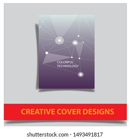 Cover design template for annual report. Abstract modern vector illustration. Cover presentation on a4. Abstract presentation templates. Flyer text font. Ad flyer text. White a4 brochure cover design