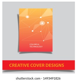 Cover design template for annual report. Abstract modern vector illustration. Cover presentation on a4. Abstract presentation templates. Flyer text font. Ad flyer text. White a4 brochure cover design