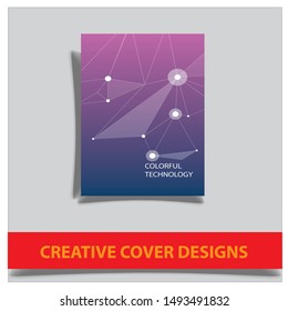 Cover design template for annual report. Abstract modern vector illustration. Cover presentation on a4. Abstract presentation templates. Flyer text font. Ad flyer text. White a4 brochure cover design