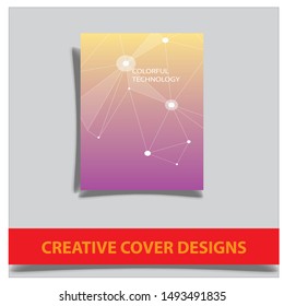 Cover design template for annual report. Abstract modern vector illustration. Cover presentation on a4. Abstract presentation templates. Flyer text font. Ad flyer text. White a4 brochure cover design