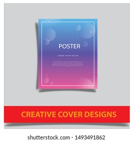 Cover design template for annual report. Abstract modern vector illustration. Cover presentation on a4. Abstract presentation templates. Flyer text font. Ad flyer text. White a4 brochure cover design