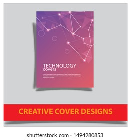 Cover design template for annual report. Abstract modern vector illustration. Cover presentation on a4. Abstract presentation templates. Flyer text font. Ad flyer text. White a4 brochure cover design.