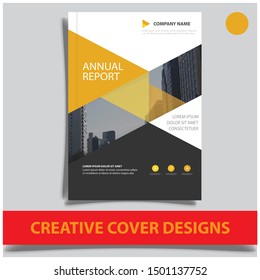 Cover design template for annual report. Abstract modern vector illustration. Cover presentation on a4. Abstract presentation templates. Flyer text font. Ad flyer text. White a4 brochure cover design