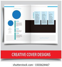 Cover design template for annual report. Abstract modern vector illustration. Cover presentation on a4. Abstract presentation templates. Flyer text font. Ad flyer text. White a4 brochure cover design.