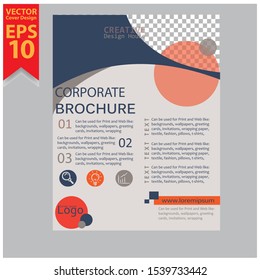Cover design template for annual report. Abstract modern city vector illustration. Cover presentation on a4. Abstract presentation templates. Flyer text font. Ad flyer text. White a4 brochure 