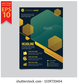 Cover design template for annual report. Abstract modern city vector illustration. Cover presentation on a4. Abstract presentation templates. Flyer text font. Ad flyer text. White a4 brochure 