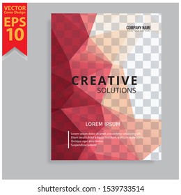 Cover design template for annual report. Abstract modern city vector illustration. Cover presentation on a4. Abstract presentation templates. Flyer text font. Ad flyer text. White a4 brochure 