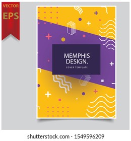 Cover design template for annual report. Abstract modern vector illustration. Cover presentation on a4. Abstract presentation templates. Flyer text font. Ad flyer text. White a4 brochure cover design 