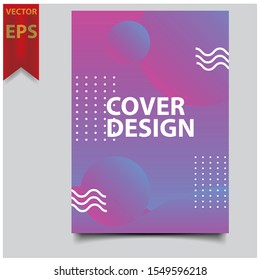 Cover design template for annual report. Abstract modern vector illustration. Cover presentation on a4. Abstract presentation templates. Flyer text font. Ad flyer text. White a4 brochure cover design 
