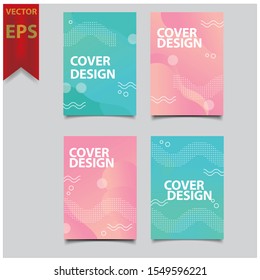 Cover design template for annual report. Abstract modern vector illustration. Cover presentation on a4. Abstract presentation templates. Flyer text font. Ad flyer text. White a4 brochure cover design 