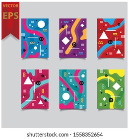 Cover design template for annual report. Abstract modern vector illustration. Cover presentation on a4. Abstract presentation templates. Flyer text font. Ad flyer text. White a4 brochure cover design.