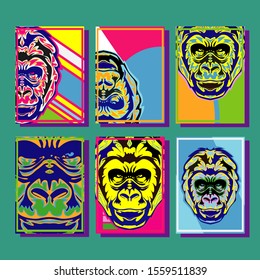 Cover design template for annual report. Abstract modern vector illustration. Cover presentation on a4. Abstract presentation templates.Gorilla abstract cover.