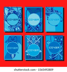 Cover design template for annual report. Abstract modern vector illustration. Cover presentation on a4. Abstract presentation templates. Flyer text font. Ad flyer text. White a4 brochure cover design.