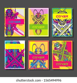 Cover design template for annual report. Abstract modern vector illustration. Cover presentation on a4. Abstract presentation templates. Flyer text font. Ad flyer text. White a4 brochure cover design.