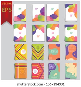 Cover design template for annual report. Abstract modern vector illustration. Cover presentation on a4. Abstract presentation templates. Flyer text font. Ad flyer text. White a4 brochure cover design.