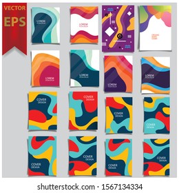 Cover design template for annual report. Abstract modern vector illustration. Cover presentation on a4. Abstract presentation templates. Flyer text font. Ad flyer text. White a4 brochure cover design.