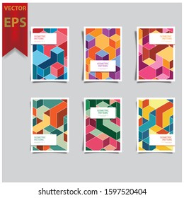 Cover design template for annual report. Abstract modern vector illustration. Cover presentation on a4. Abstract presentation templates. Flyer text font. Ad flyer text. White a4 brochure cover design.