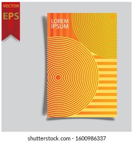 Cover design template for annual report. Abstract modern vector illustration. Cover presentation on a4. Abstract presentation templates. Flyer text font. Ad flyer text. White a4 brochure cover design.