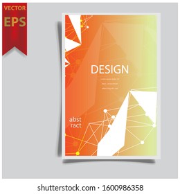 Cover design template for annual report. Abstract modern vector illustration. Cover presentation on a4. Abstract presentation templates. Flyer text font. Ad flyer text. White a4 brochure cover design.