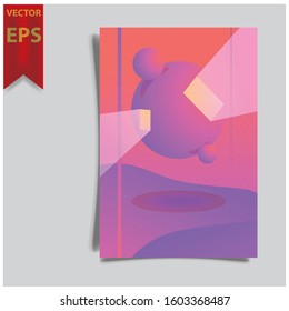 Cover design template for annual report. Abstract modern vector illustration. Cover presentation on a4. Abstract presentation templates. Flyer text font. Ad flyer text. White a4 brochure cover design