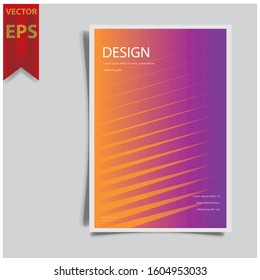 Cover design template for annual report. Abstract modern vector illustration. Cover presentation on a4. Abstract presentation templates. Flyer text font. Ad flyer text. White a4 brochure cover design