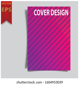 Cover design template for annual report. Abstract modern vector illustration. Cover presentation on a4. Abstract presentation templates. Flyer text font. Ad flyer text. White a4 brochure cover design
