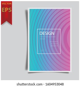 Cover design template for annual report. Abstract modern vector illustration. Cover presentation on a4. Abstract presentation templates. Flyer text font. Ad flyer text. White a4 brochure cover design