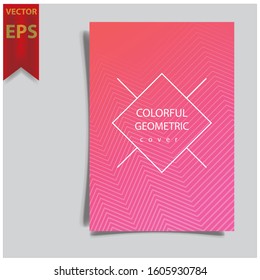 Cover design template for annual report. Abstract modern vector illustration. Cover presentation on a4. Abstract presentation templates. Flyer text font. Ad flyer text. White a4 brochure cover design