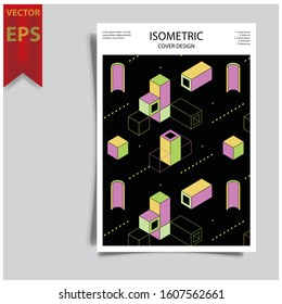 Cover design template for annual report. Abstract modern vector illustration. Cover presentation on a4. Abstract presentation templates. Flyer text font. Ad flyer text. White a4 brochure cover design