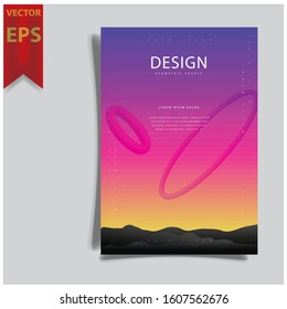 Cover design template for annual report. Abstract modern vector illustration. Cover presentation on a4. Abstract presentation templates. Flyer text font. Ad flyer text. White a4 brochure cover design