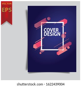 Cover design template for annual report. Abstract modern vector illustration. Cover presentation on a4. Abstract presentation templates. Flyer text font. Ad flyer text. White a4 brochure cover design