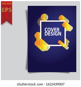 Cover design template for annual report. Abstract modern vector illustration. Cover presentation on a4. Abstract presentation templates. Flyer text font. Ad flyer text. White a4 brochure cover design