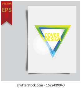 Cover design template for annual report. Abstract modern vector illustration. Cover presentation on a4. Abstract presentation templates. Flyer text font. Ad flyer text. White a4 brochure cover design