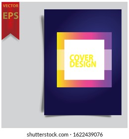 Cover design template for annual report. Abstract modern vector illustration. Cover presentation on a4. Abstract presentation templates. Flyer text font. Ad flyer text. White a4 brochure cover design