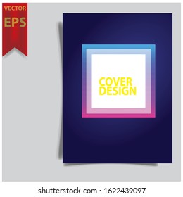 Cover design template for annual report. Abstract modern vector illustration. Cover presentation on a4. Abstract presentation templates. Flyer text font. Ad flyer text. White a4 brochure cover design